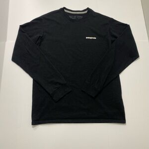 Patagonia Black Long Sleeve Tee Classic Design - Protect Our Home Water